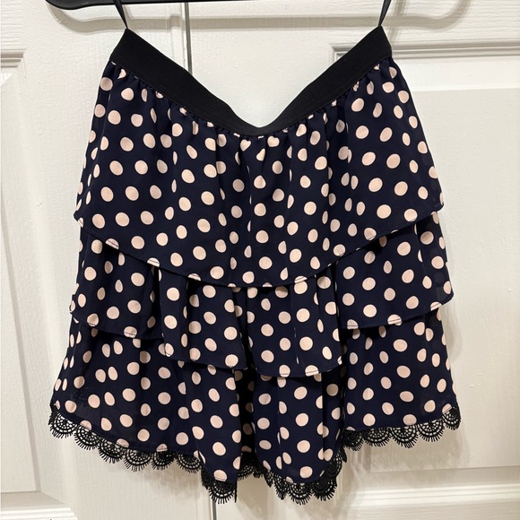 Dresses & Skirts - Polka Dot Layered Skirt with Lace Trim (it is a short underwear)